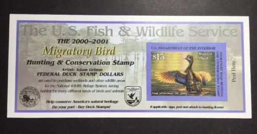 #rw67a 2000 - 2001 - Us Federal Duck Stamp - Post Office Fresh