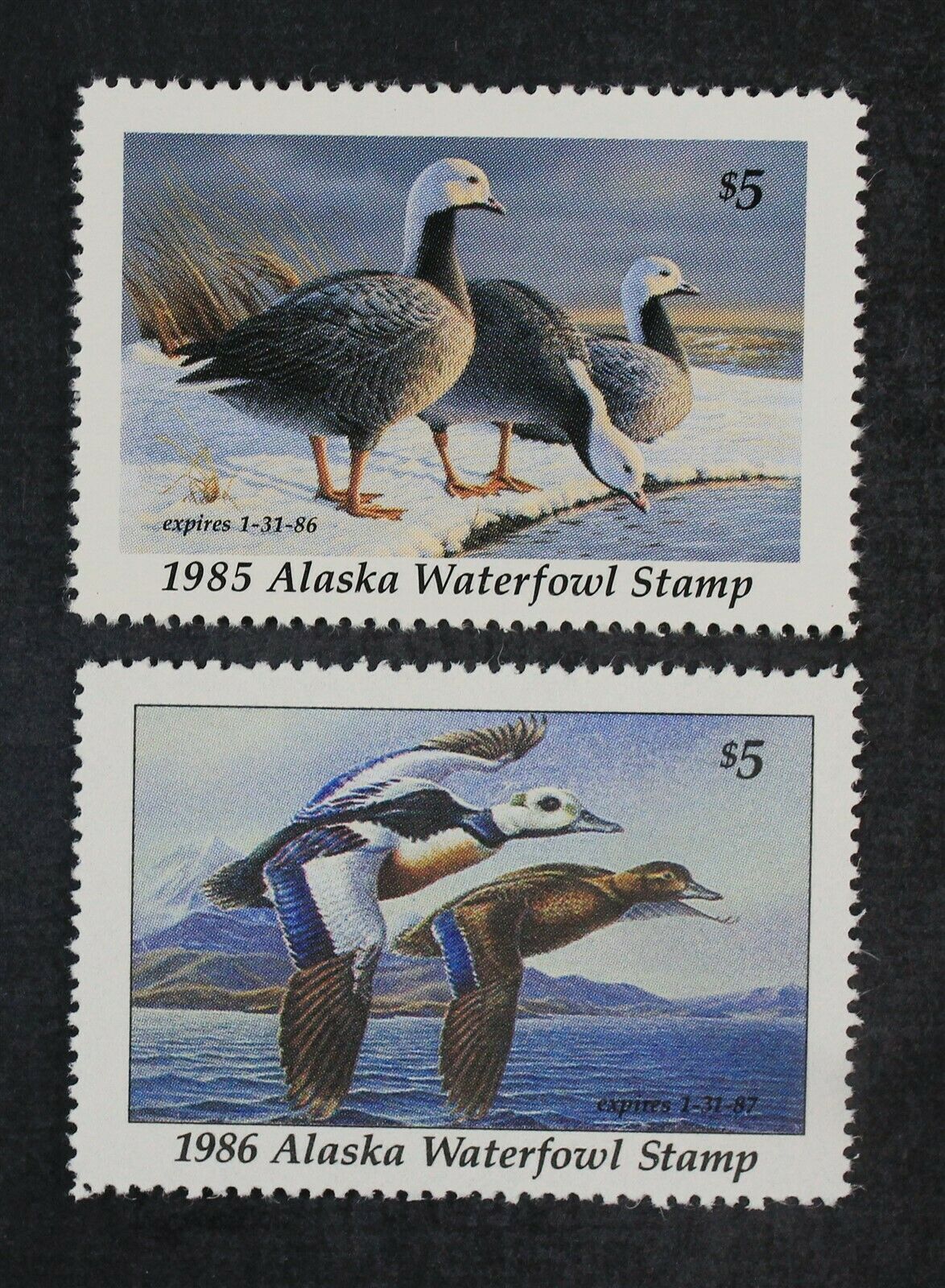Ckstamps: Us State Duck Stamps Collection Alaska Scott#1 2 Mint Nh
