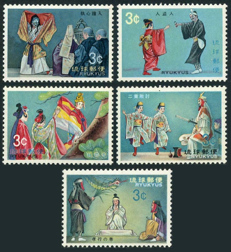 Ryukyu 195-199,mnh.michel 226-229. Classic Opera 1970.