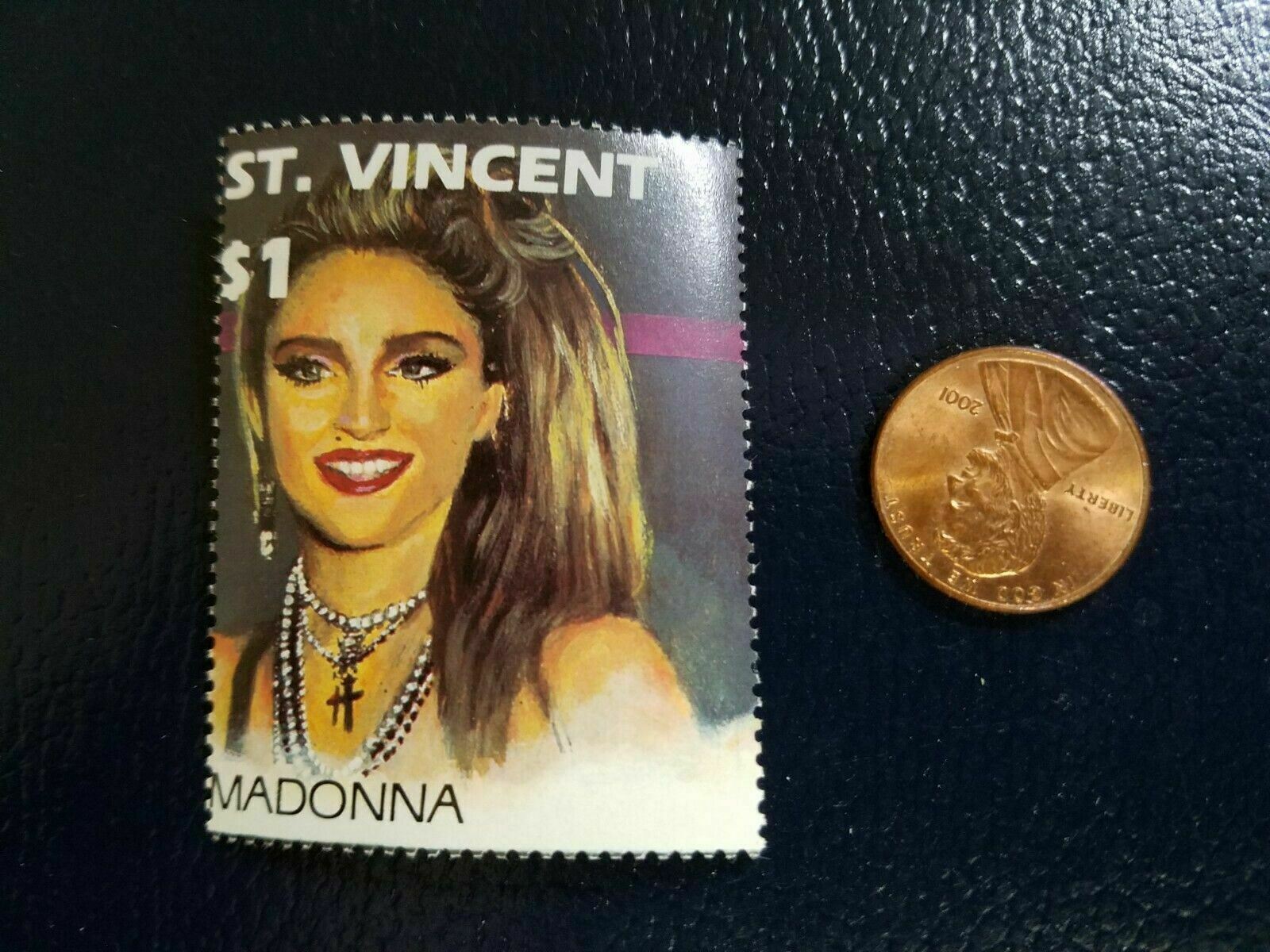 Madonna Ciccone American Singer Songwriter St Vincent Perforated Stamp (e)
